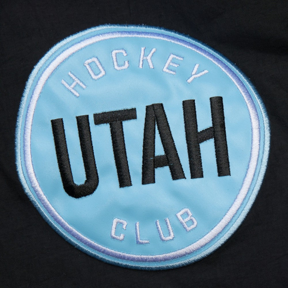 Utah Hockey Club Mitchell & Ness Retro Anorak Half-Zip Jacket - Black Jackets