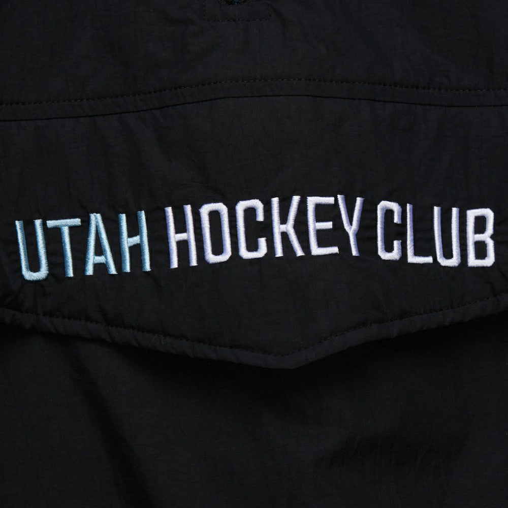 Utah Hockey Club Mitchell & Ness Retro Anorak Half-Zip Jacket - Black Jackets