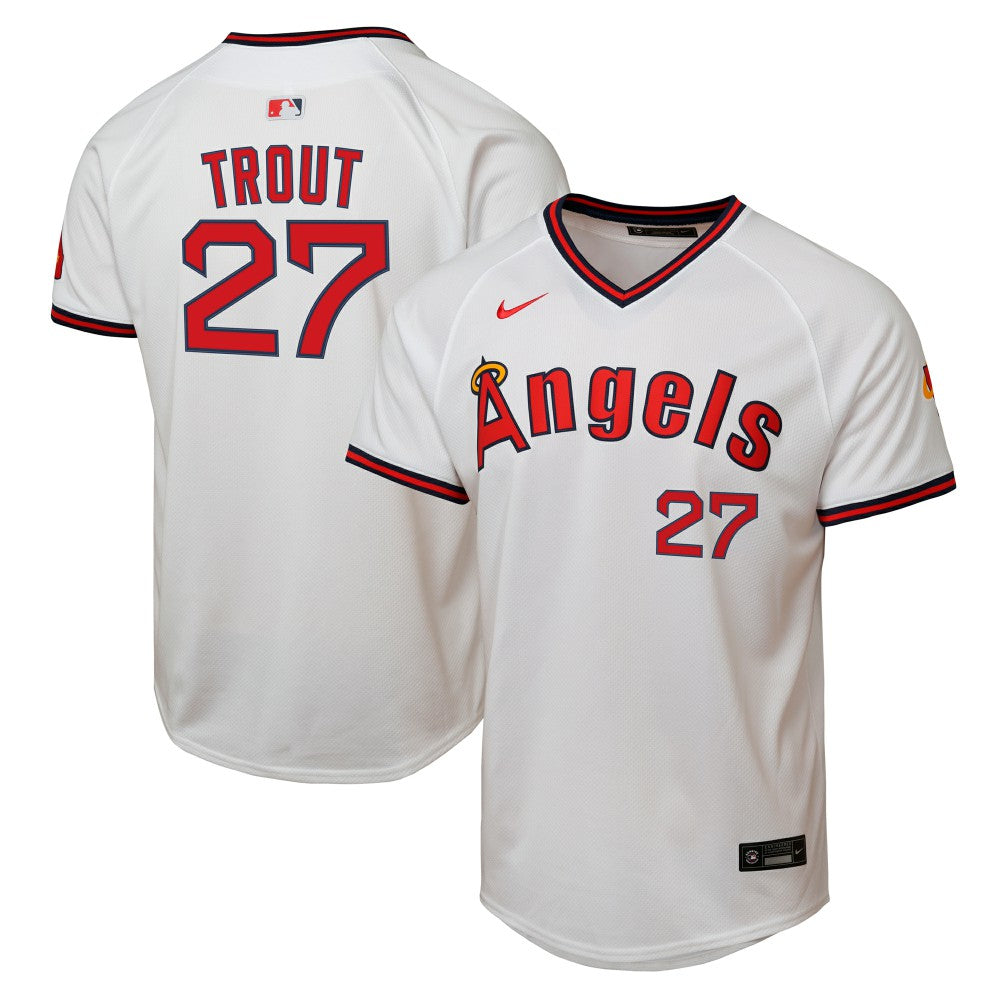 Mike Trout Los Angeles Angels Youth Alternate 2 Limited Player Jersey White