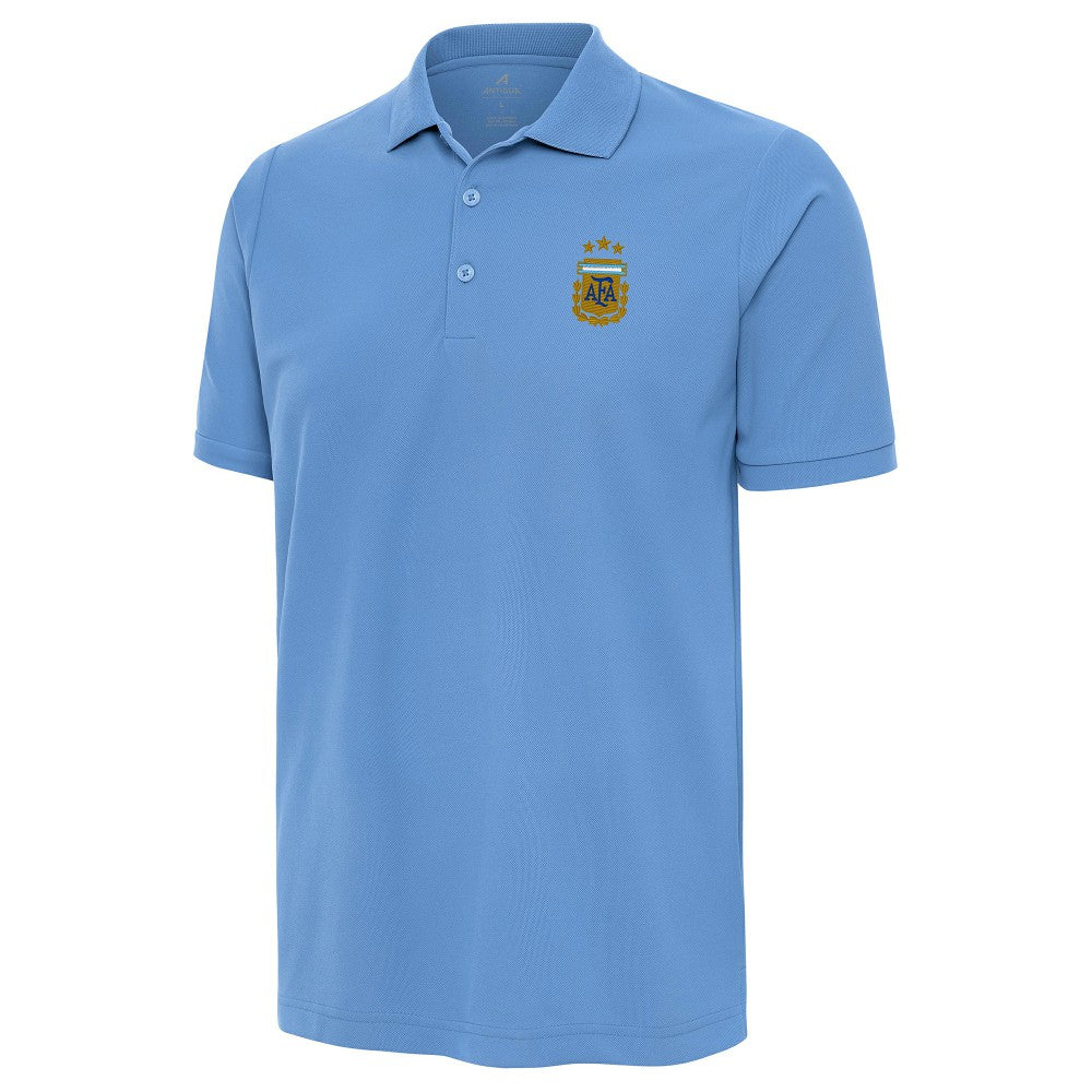 Argentina National Team Antigua Legacy Pique Polo - Powder Blue cheap