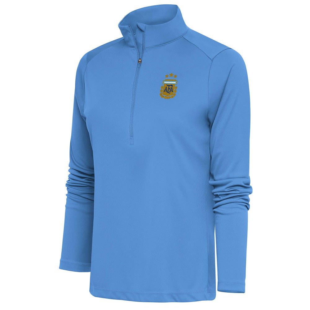 Argentina National Team Antigua Women's Tribute Half-Zip Pullover Top - Powder Blue online