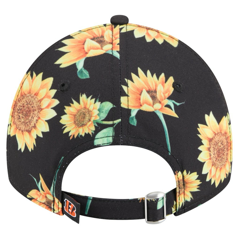 Cincinnati Bengals New Era Women's Adventure Sunflower 9TWENTY Adjustable Hat - Black discount
