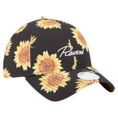 Baltimore Ravens New Era Women's Adventure Sunflower 9TWENTY Adjustable Hat - Black cheap