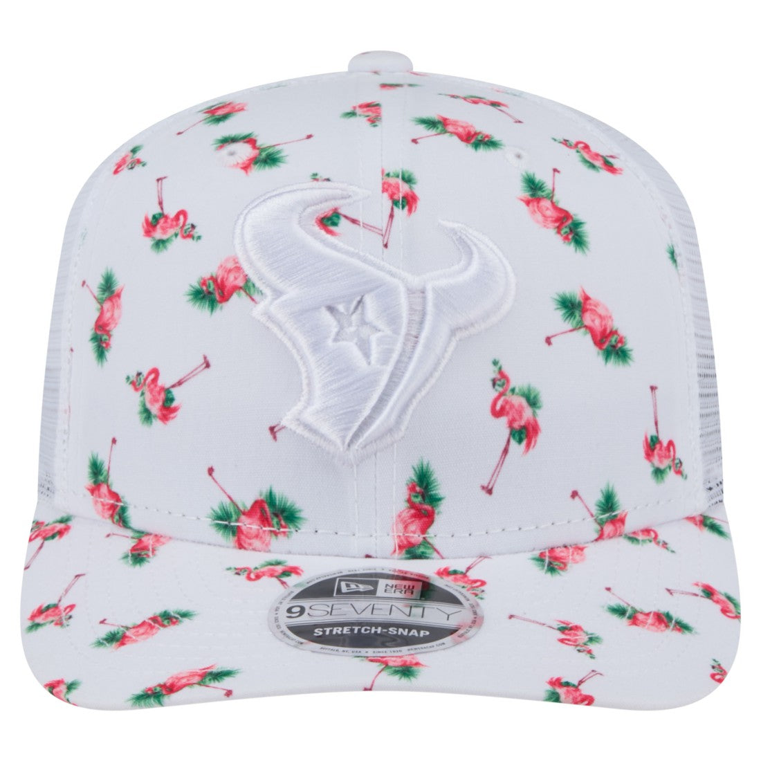Houston Texans New Era Adventure Flamingo Pattern 9SEVENTY Stretch-Snap Hat - White discount