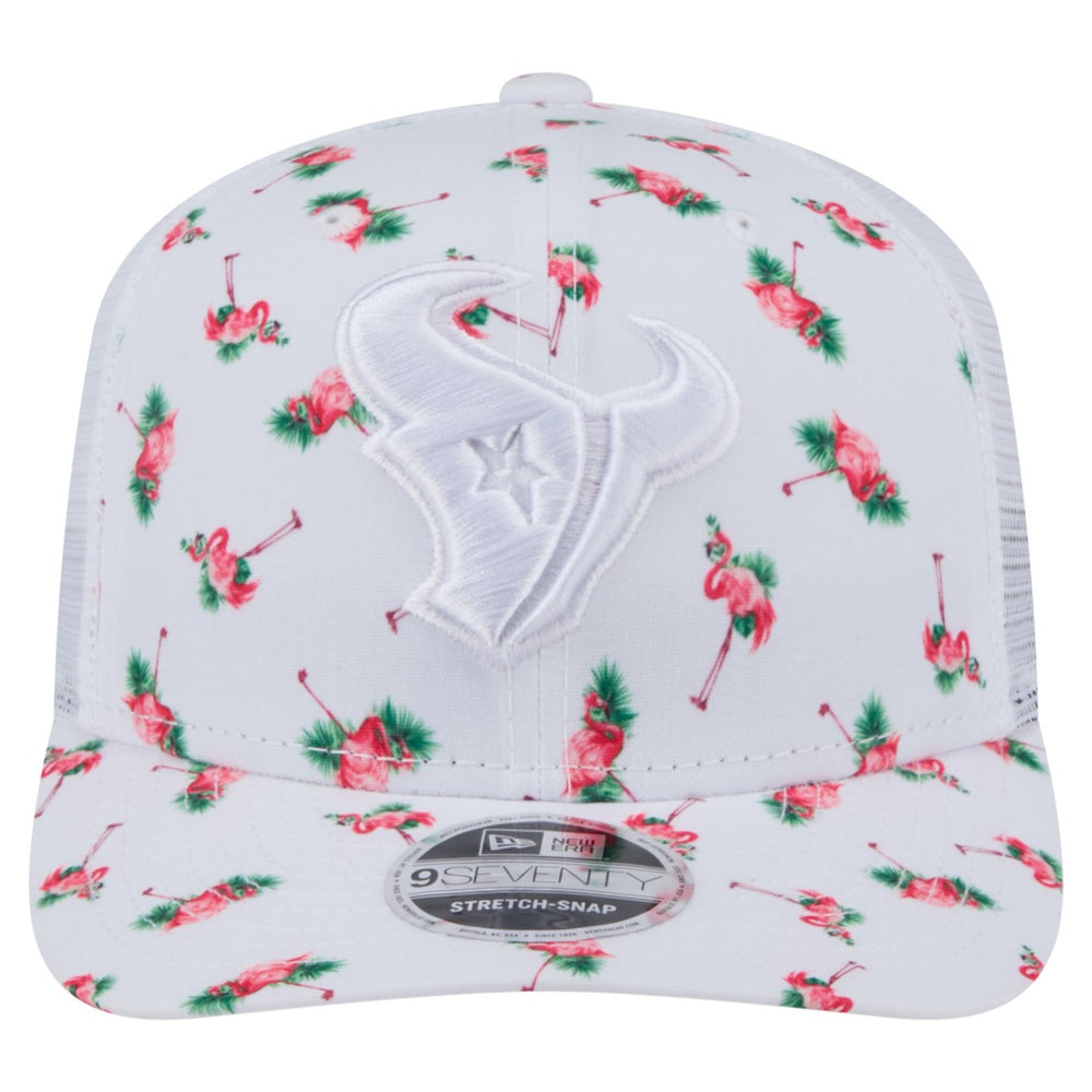Houston Texans New Era Adventure Flamingo Pattern 9SEVENTY Stretch-Snap Hat - White discount