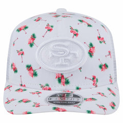 San Francisco 49ers New Era Adventure Flamingo Pattern 9SEVENTY Stretch-Snap Hat - White for sale