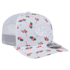 San Francisco 49ers New Era Adventure Flamingo Pattern 9SEVENTY Stretch-Snap Hat - White for sale