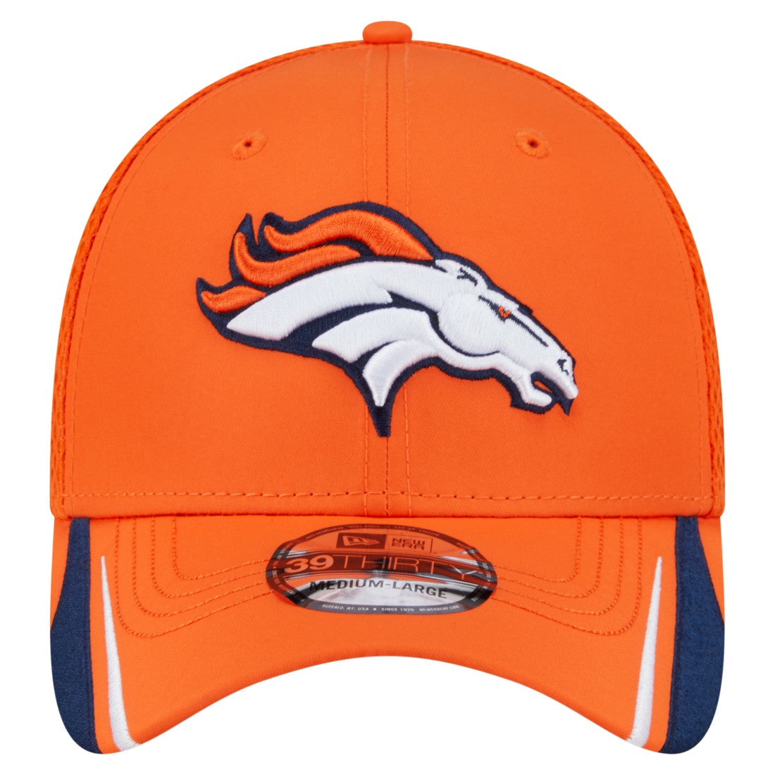 Denver Broncos New Era Game Day Linear 39THIRTY Flex Hat - Orange for sale