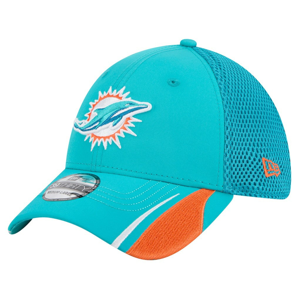 Miami Dolphins New Era Game Day Linear 39THIRTY Flex Hat - Aqua discount