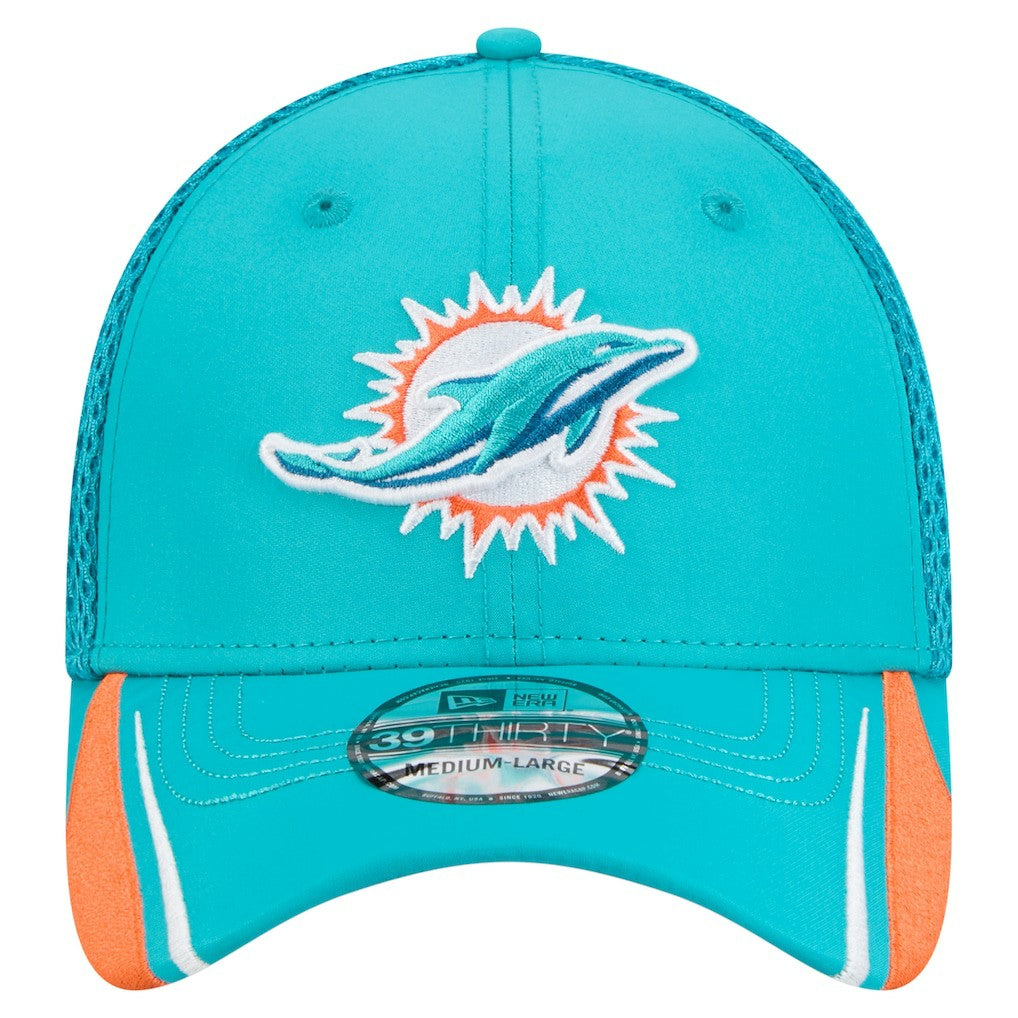 Miami Dolphins New Era Game Day Linear 39THIRTY Flex Hat - Aqua discount