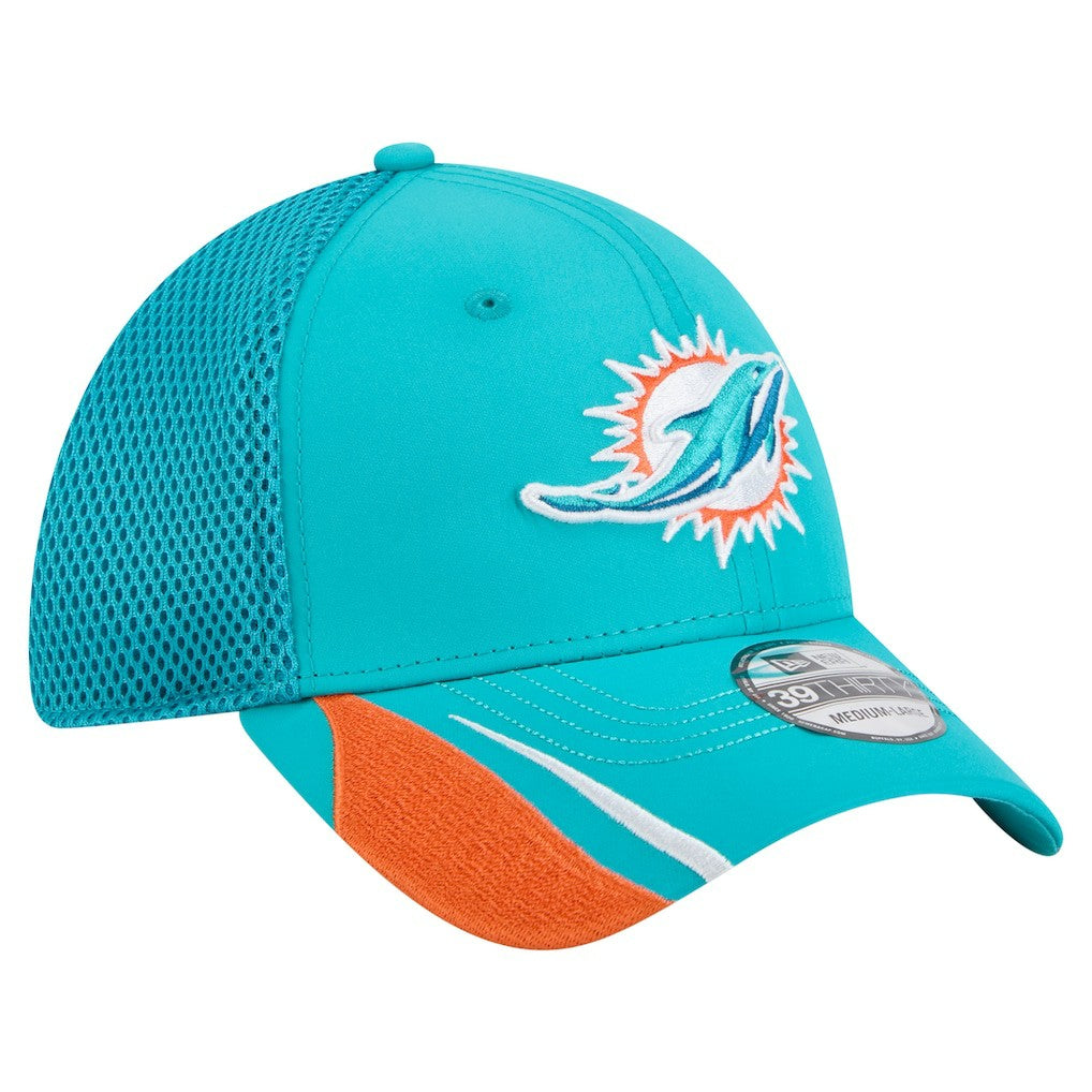 Miami Dolphins New Era Game Day Linear 39THIRTY Flex Hat - Aqua discount