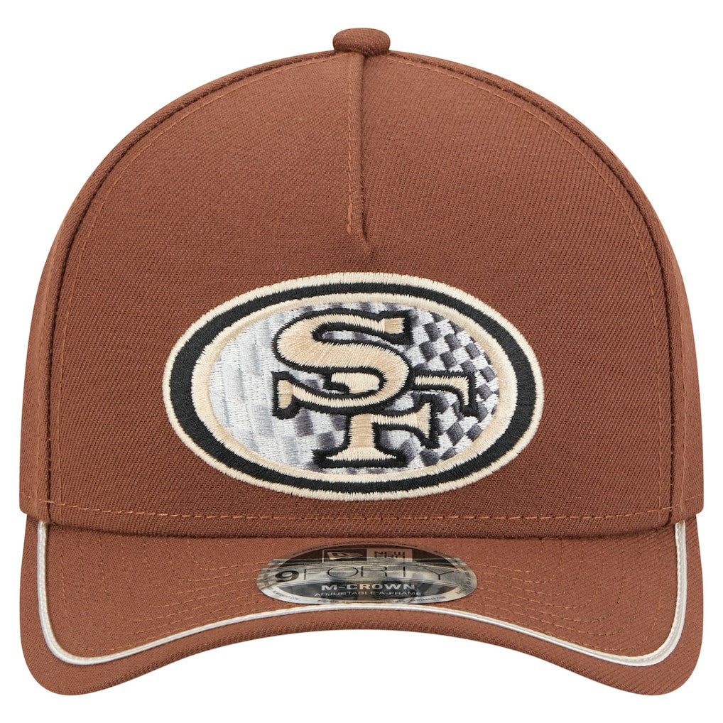 San Francisco 49ers New Era Motorsport 9FORTY Adjustable Hat - Brown discount