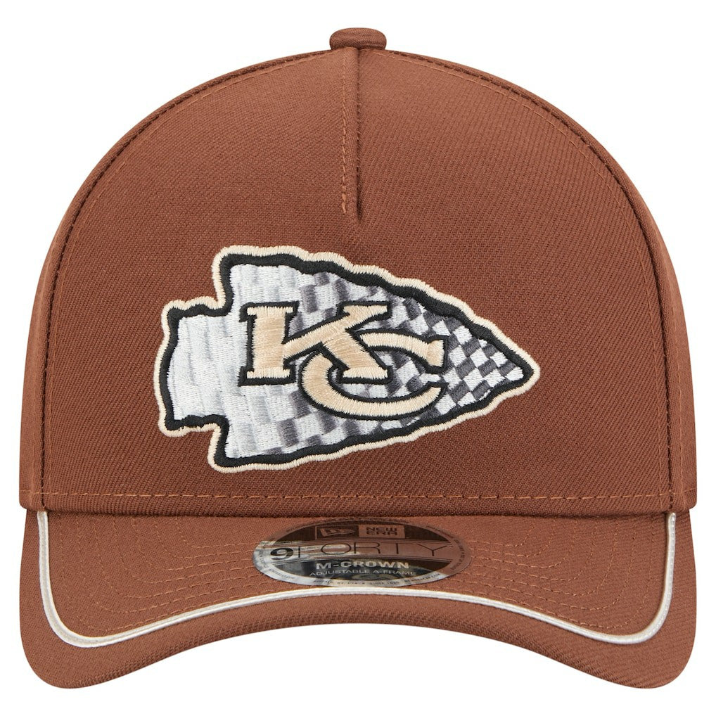 Kansas City Chiefs New Era Motorsport 9FORTY Adjustable Hat - Brown for sale