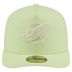 Miami Dolphins New Era Color Pack A-Frame 59FIFTY Fitted Hat - Light Green on sale