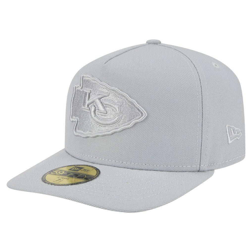 Kansas City Chiefs New Era Color Pack A-Frame 59FIFTY Fitted Hat - Gray discount