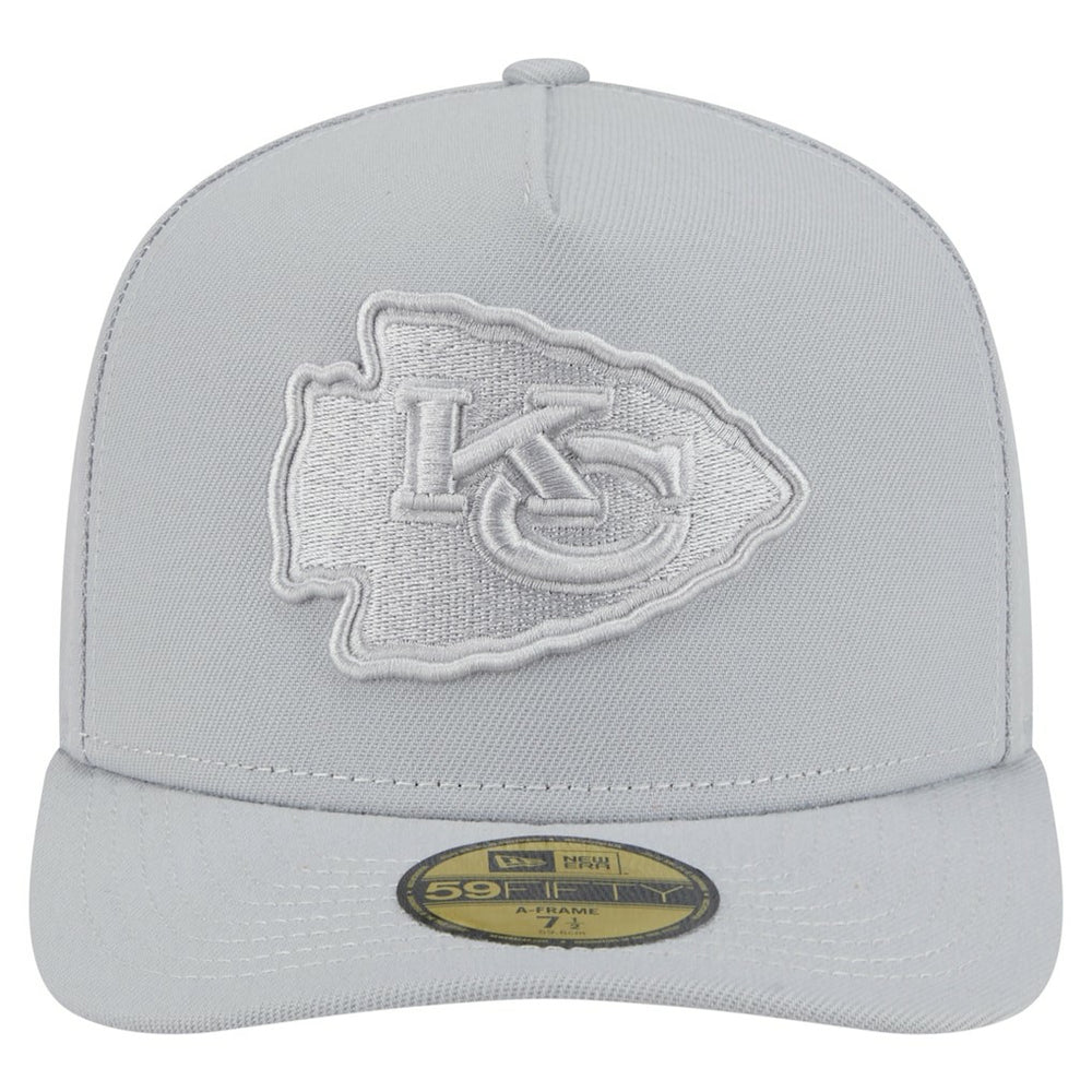 Kansas City Chiefs New Era Color Pack A-Frame 59FIFTY Fitted Hat - Gray discount