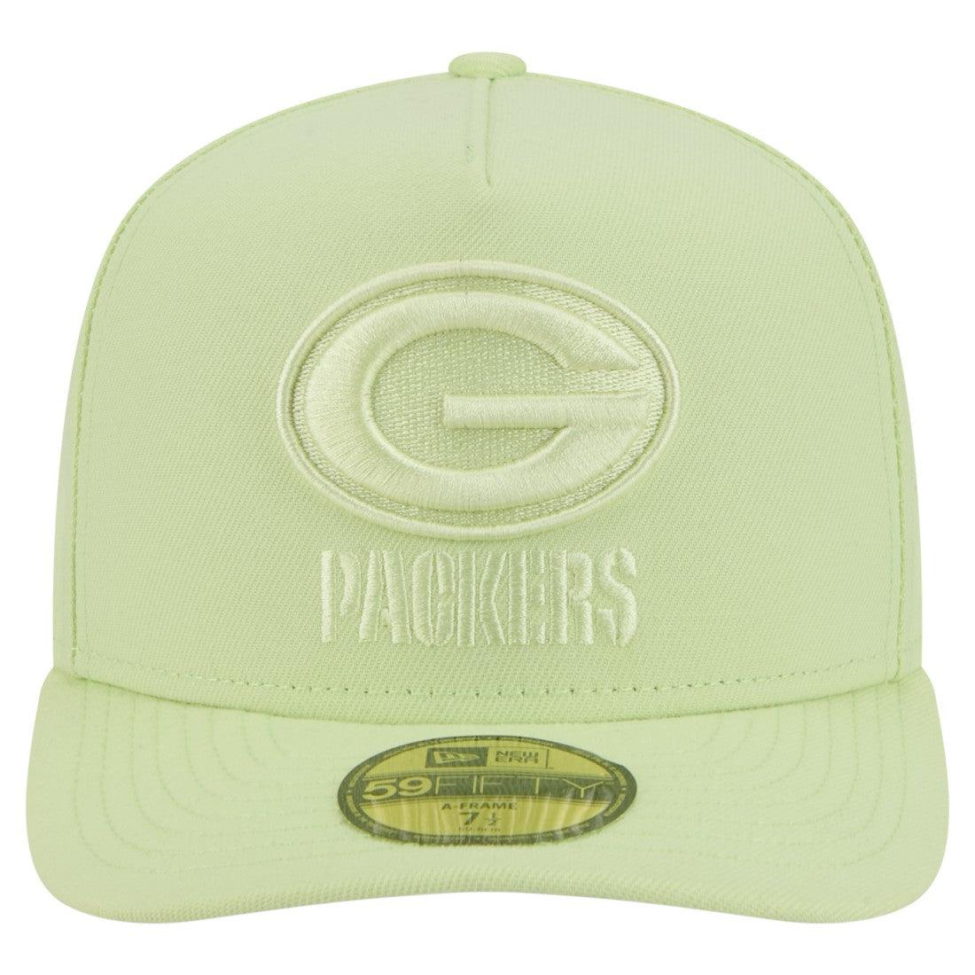 Green Bay Packers New Era Color Pack A-Frame 59FIFTY Fitted Hat - Light Green on sale