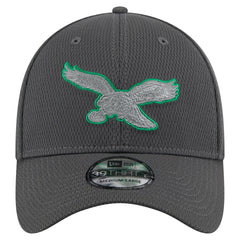 Philadelphia Eagles New Era Throwback Logo Main 39THIRTY Flex Hat - Graphite cheap