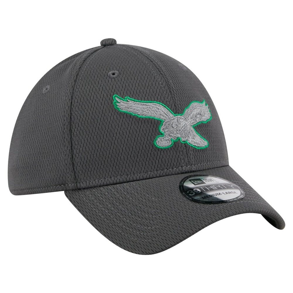 Philadelphia Eagles New Era Throwback Logo Main 39THIRTY Flex Hat - Graphite cheap