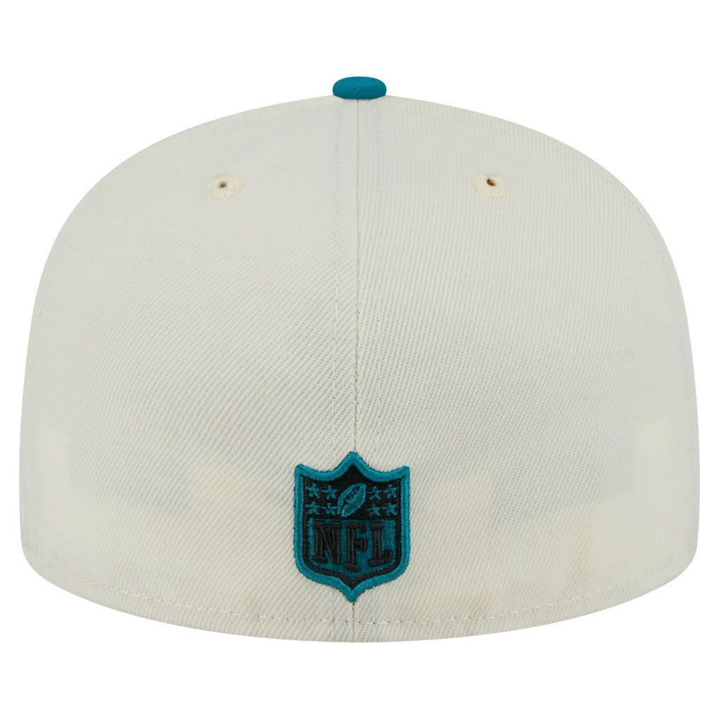 Jacksonville Jaguars New Era Main 59FIFTY Fitted Hat - Cream/Teal online
