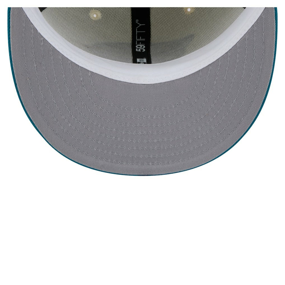 Jacksonville Jaguars New Era Main 59FIFTY Fitted Hat - Cream/Teal online