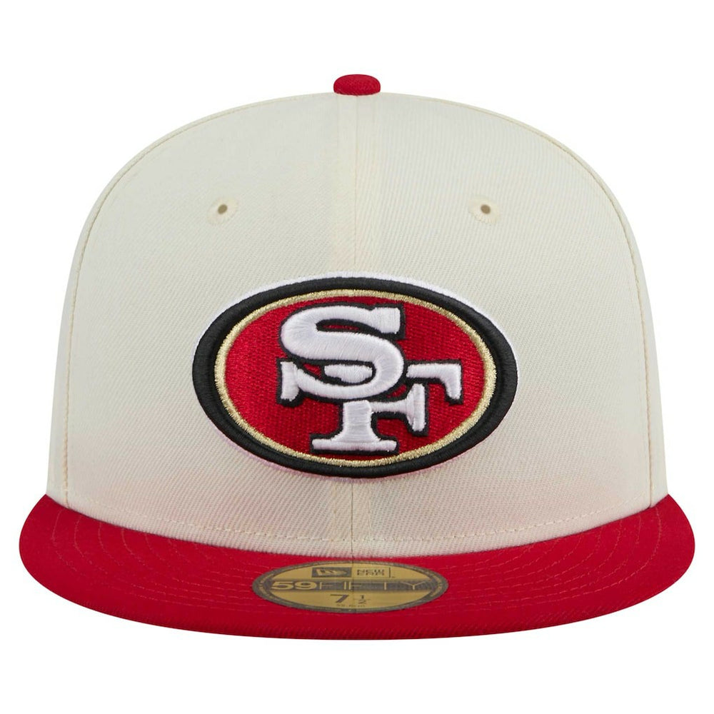 San Francisco 49ers New Era Main 59FIFTY Fitted Hat - Cream/Scarlet online