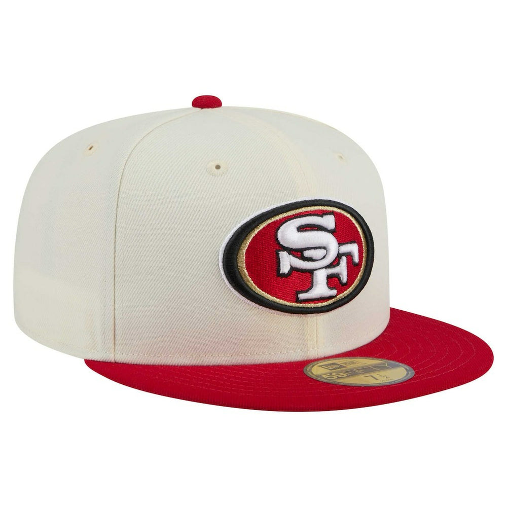 San Francisco 49ers New Era Main 59FIFTY Fitted Hat - Cream/Scarlet online
