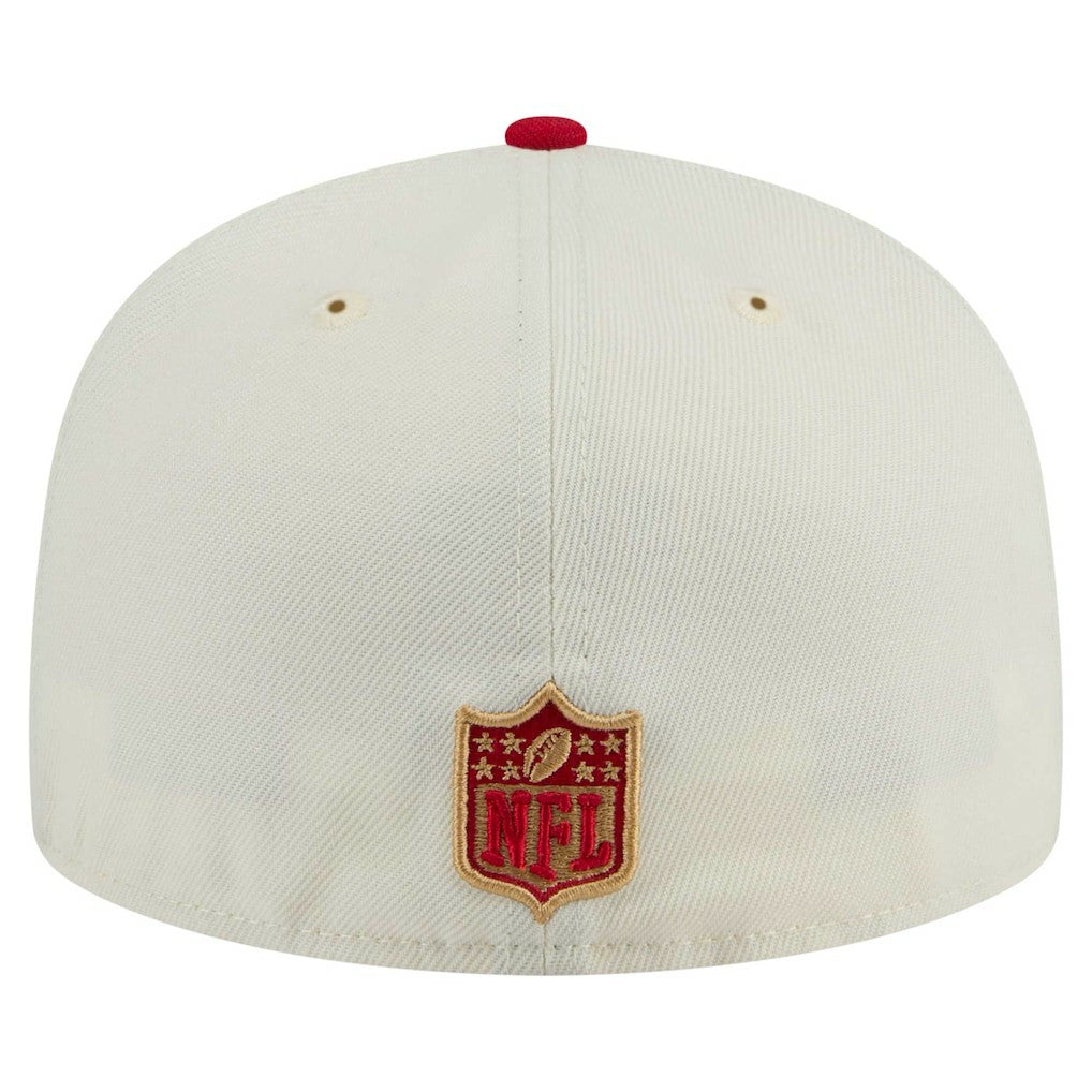 San Francisco 49ers New Era Main 59FIFTY Fitted Hat - Cream/Scarlet online