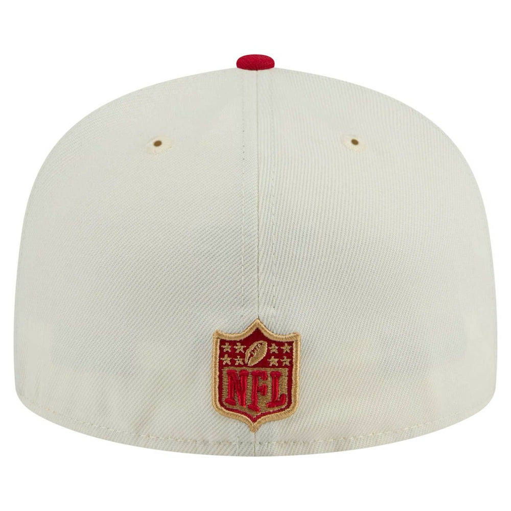 San Francisco 49ers New Era Main 59FIFTY Fitted Hat - Cream/Scarlet online