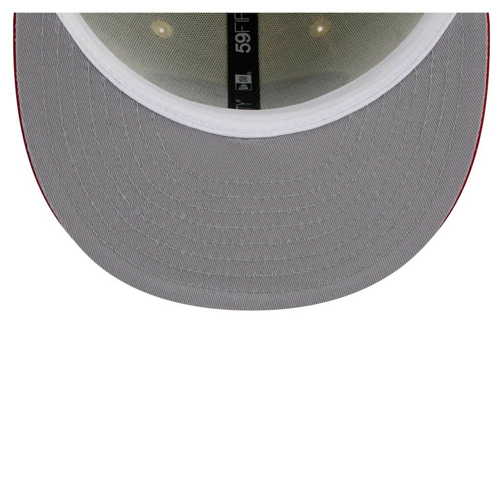 San Francisco 49ers New Era Main 59FIFTY Fitted Hat - Cream/Scarlet online