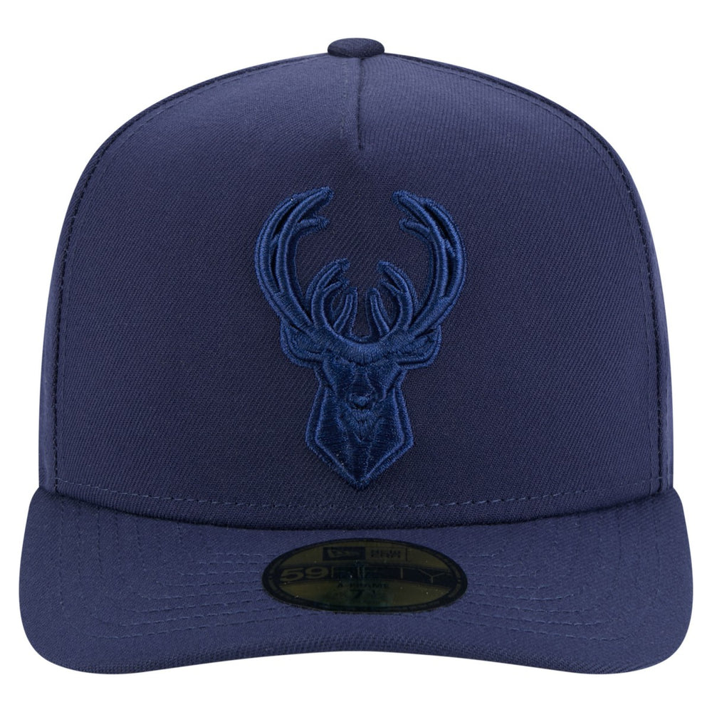 Milwaukee Bucks Colorpack A-Frame Pinch Front 59FIFTY Fitted Hat - Navy discount