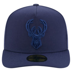 Milwaukee Bucks Colorpack A-Frame Pinch Front 59FIFTY Fitted Hat - Navy discount