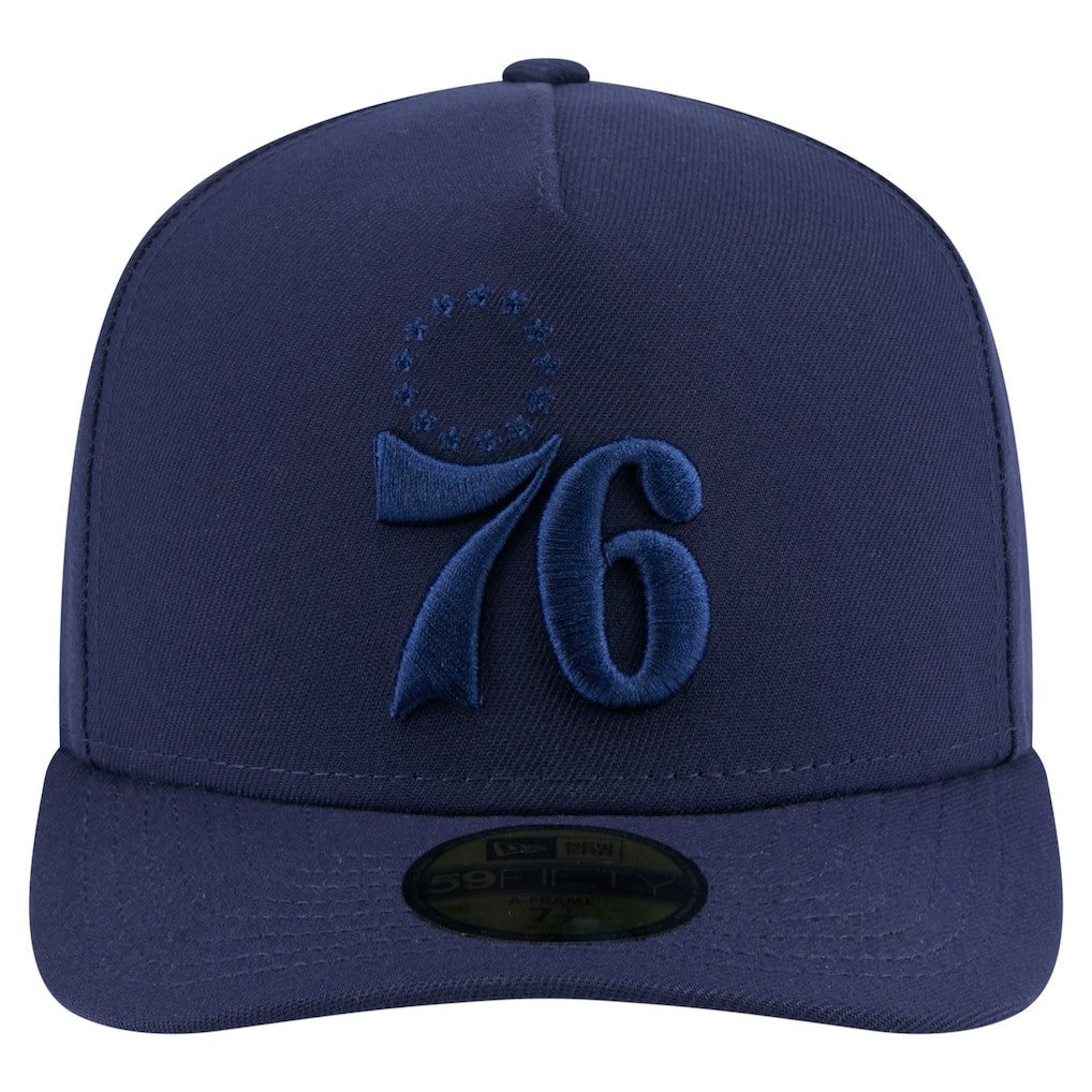 Philadelphia 76ers Colorpack A-Frame Pinch Front 59FIFTY Fitted Hat - Navy outlet
