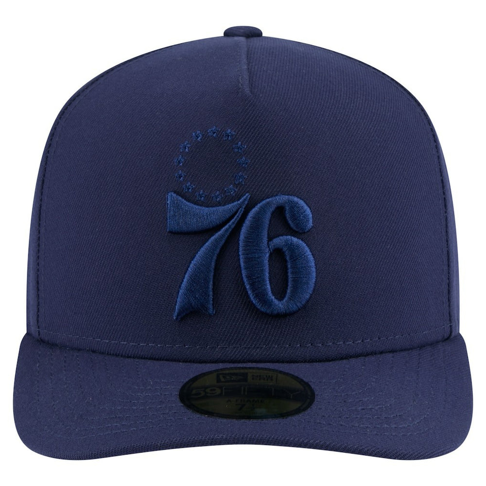Philadelphia 76ers Colorpack A-Frame Pinch Front 59FIFTY Fitted Hat - Navy outlet