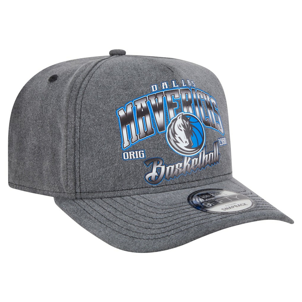 Dallas Mavericks Throwback Washed Pre-Curved 9FIFTY Snapback Hat sale - Charcoal cheap