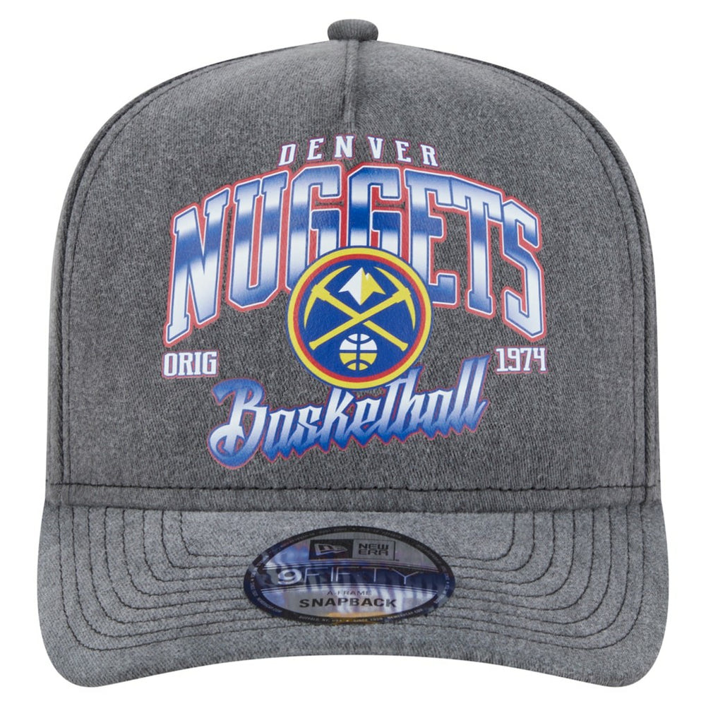 Denver Nuggets Throwback Washed Pre-Curved 9FIFTY Snapback Hat sale - Charcoal on sale