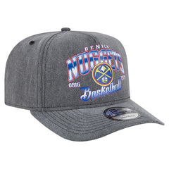 Denver Nuggets Throwback Washed Pre-Curved 9FIFTY Snapback Hat sale - Charcoal on sale