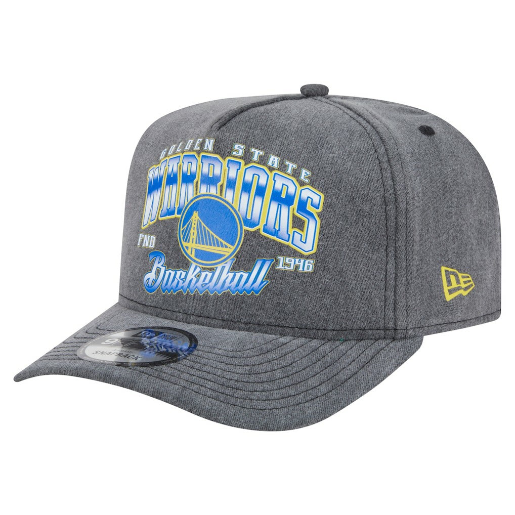 Golden State Warriors Throwback Washed Pre-Curved 9FIFTY Snapback Hat sale - Charcoal outlet