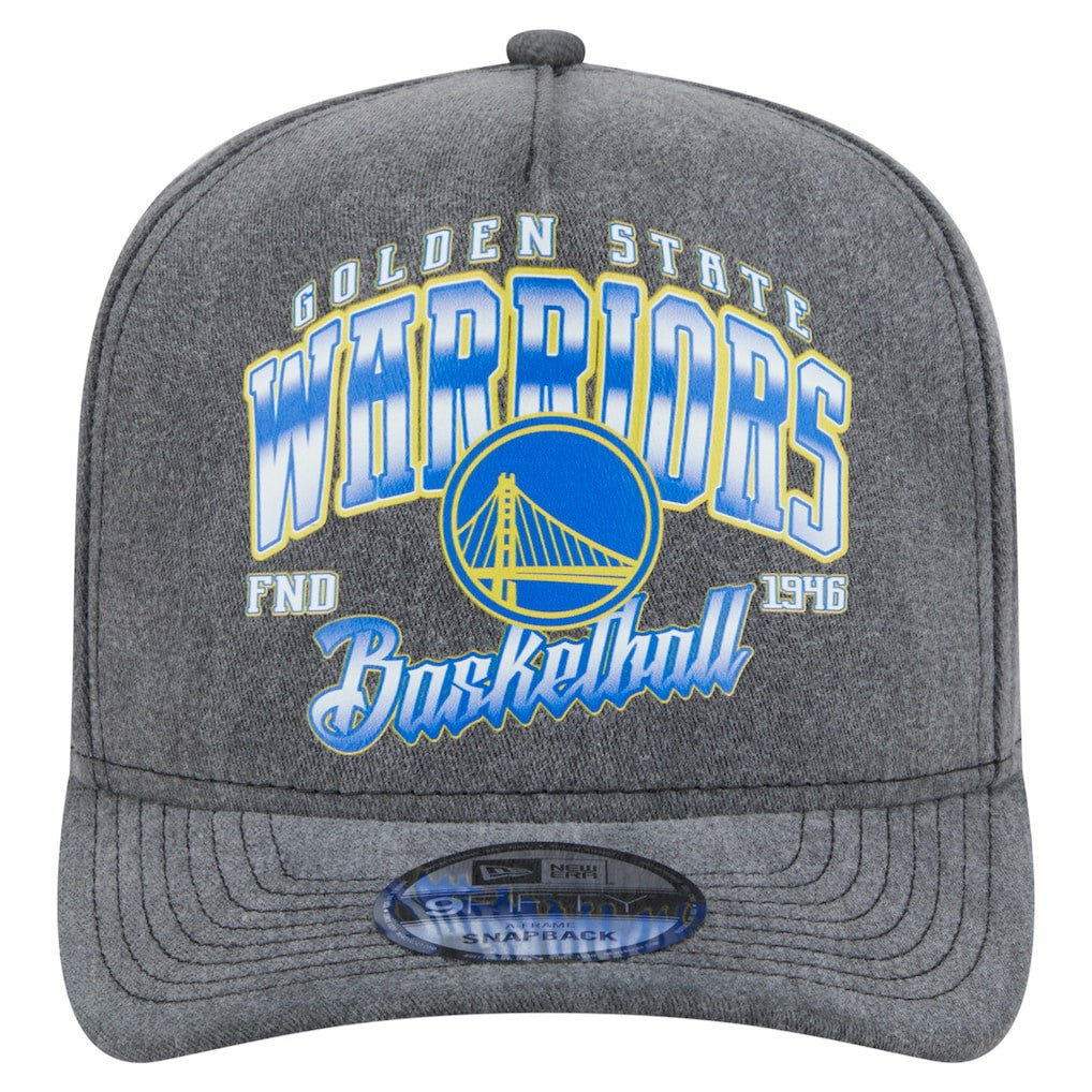 Golden State Warriors Throwback Washed Pre-Curved 9FIFTY Snapback Hat sale - Charcoal outlet