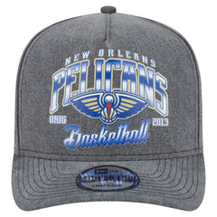 New Orleans Pelicans Throwback Washed Pre-Curved 9FIFTY Snapback Hat - Charcoal shop