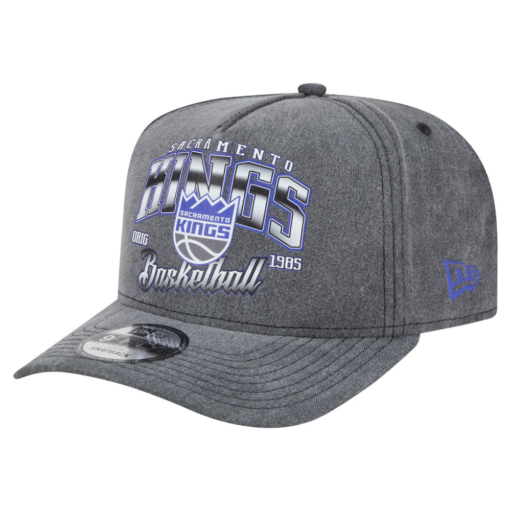 Sacramento Kings Throwback Washed Pre-Curved 9FIFTY Snapback Hat - Charcoal online