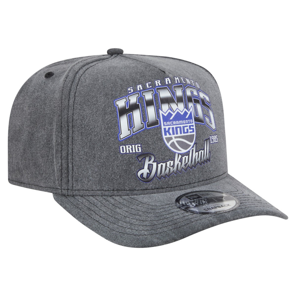Sacramento Kings Throwback Washed Pre-Curved 9FIFTY Snapback Hat - Charcoal online