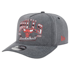 Chicago Bulls Throwback Washed Pre-Curved 9FIFTY Snapback Hat - Charcoal on sale