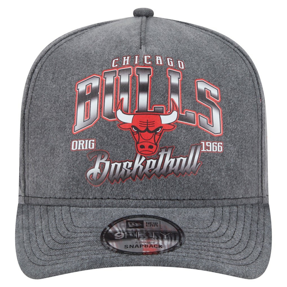 Chicago Bulls Throwback Washed Pre-Curved 9FIFTY Snapback Hat - Charcoal on sale