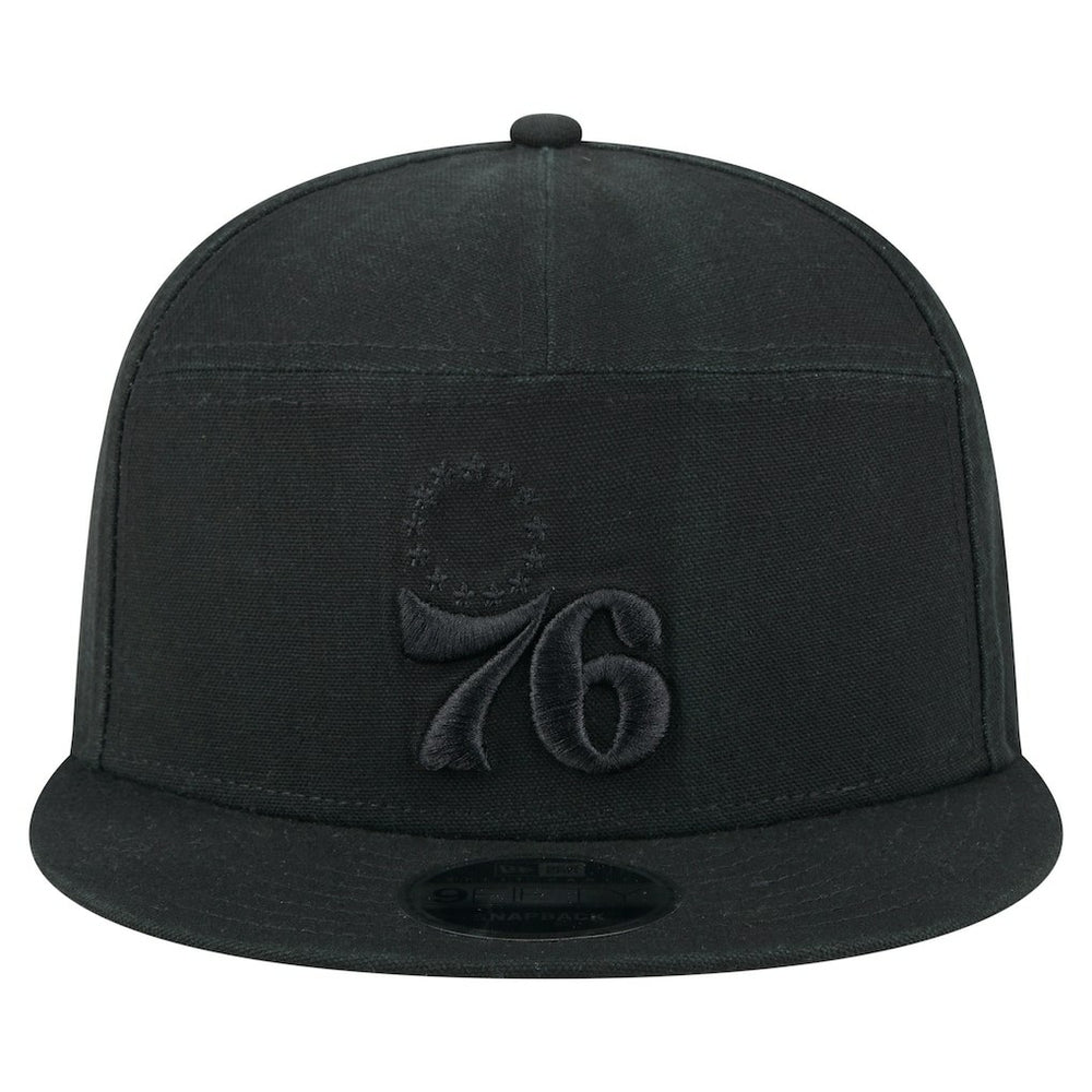 Philadelphia 76ers Adventure Canvas Split Panel 9FIFTY Snapback Hat - Black shop