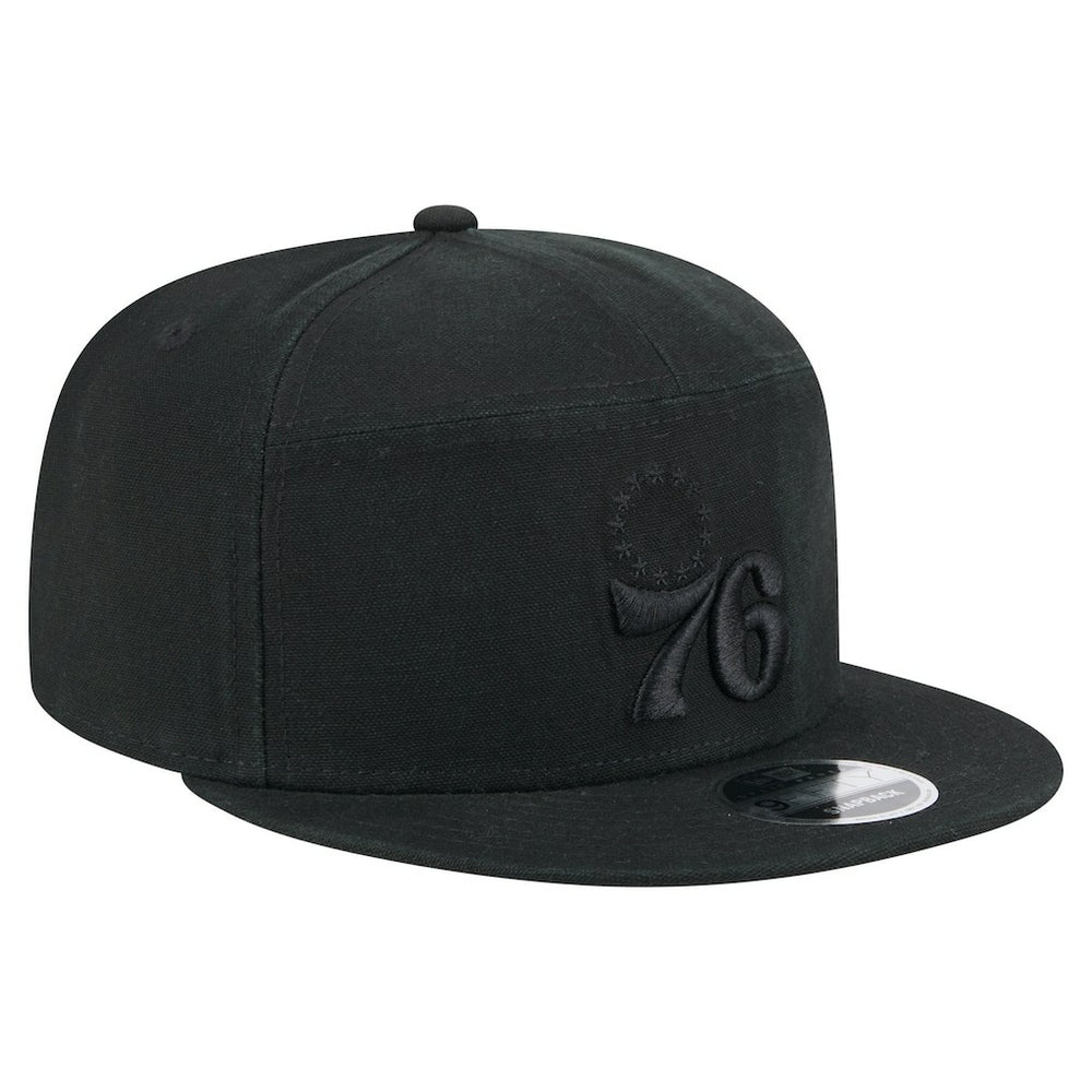 Philadelphia 76ers Adventure Canvas Split Panel 9FIFTY Snapback Hat - Black shop