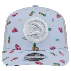 Atlanta Hawks Adventure Aloha Pattern 9SEVENTY Stretch-Snap Hat - Light Blue/Gray shop