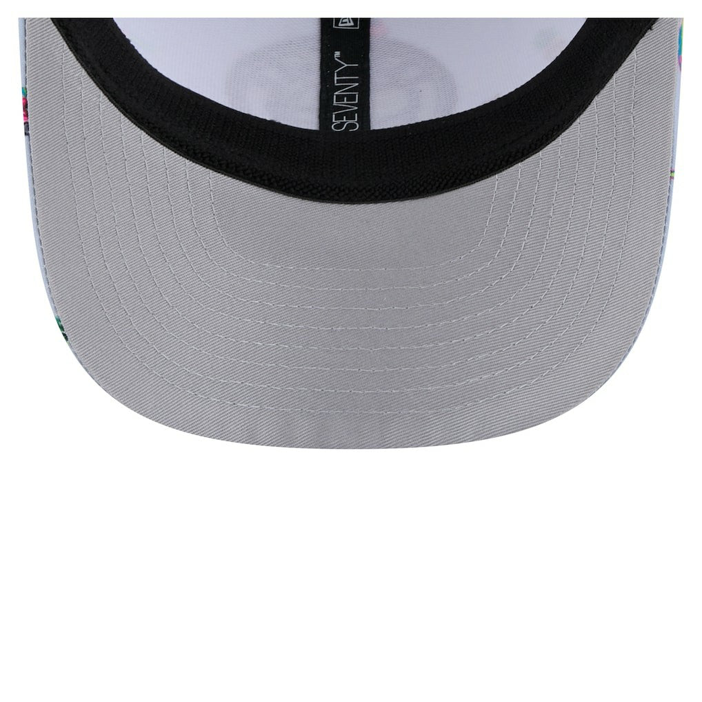Brooklyn Nets Adventure Aloha Pattern 9SEVENTY Stretch-Snap Hat - Light Blue/Gray shop