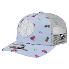 Dallas Mavericks Adventure Aloha Pattern 9SEVENTY Stretch-Snap Hat sale - Light Blue/Gray on sale