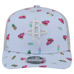 Houston Rockets Adventure Aloha Pattern 9SEVENTY Stretch-Snap Hat sale - Light Blue/Gray for sale